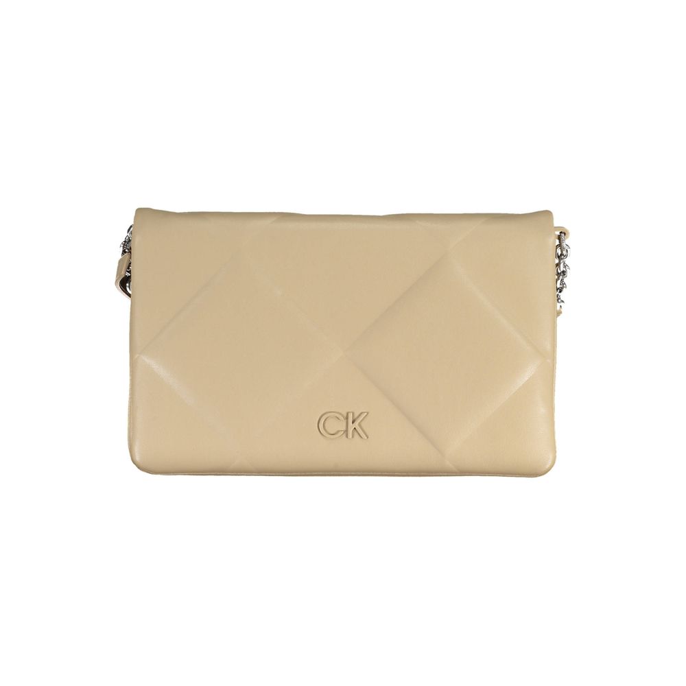 Calvin Klein Beige Polyester Women Shoulder Bag