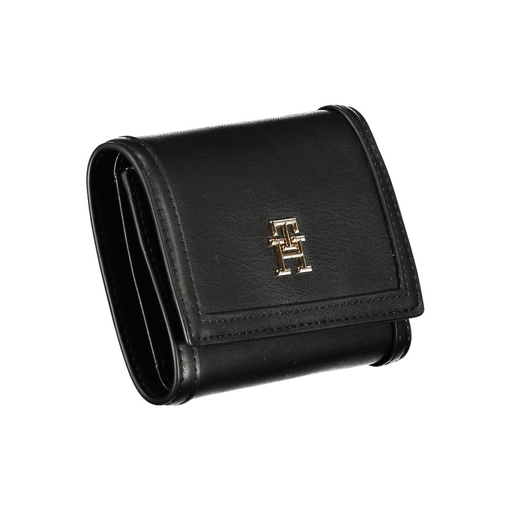 Tommy Hilfiger Black Polyurethane Women Wallet