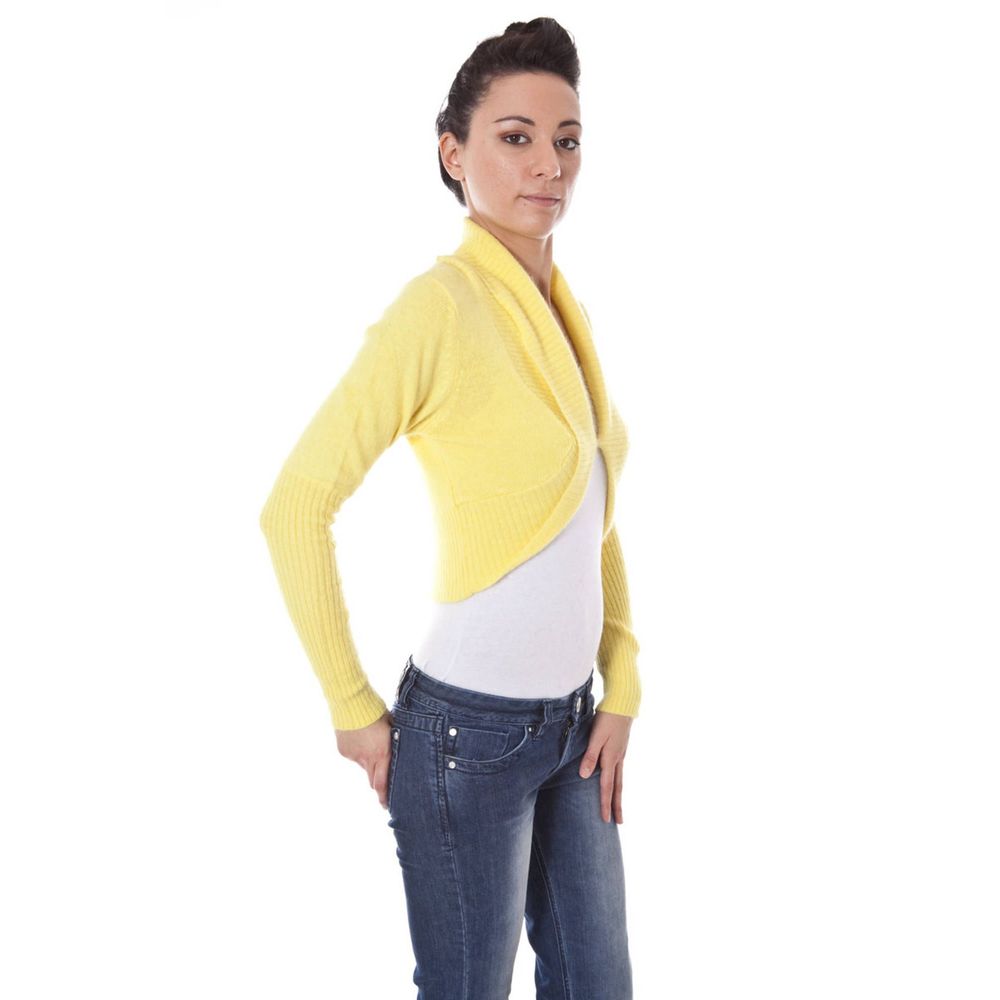 Datch Yellow Angora Women Shrug - BrandFit 88