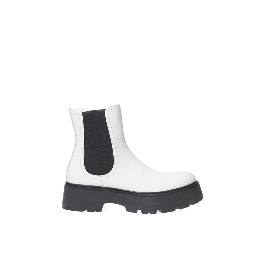 Alexander McQueen Black And White Leather Chelsea Boots - BrandFit 88