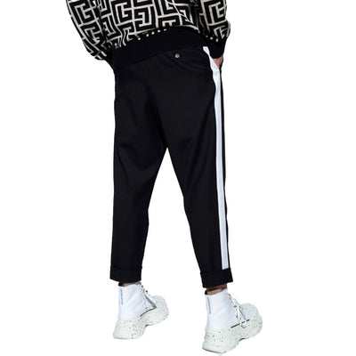 Balmain Black Cotton Jeans & Pant