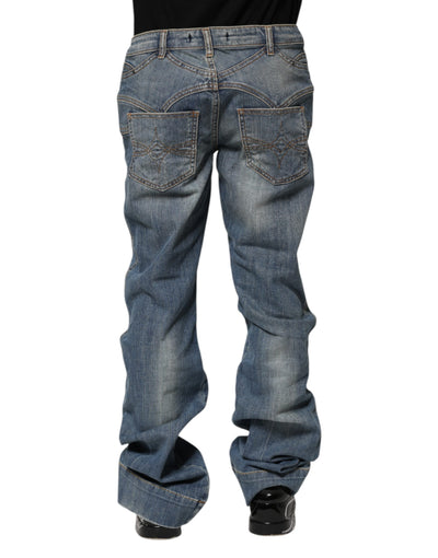 Just Cavalli Blue Washed Straight Fit Men Denim Jeans