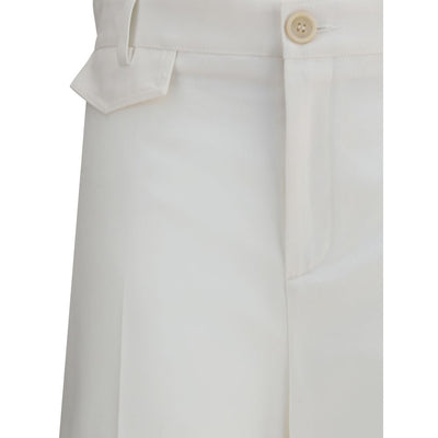 Chloé White Cotton Flared Pants