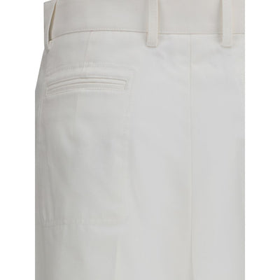 Chloé White Cotton Flared Pants