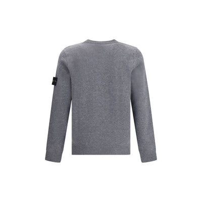 Stone Island Gray Wool Sweatshirt