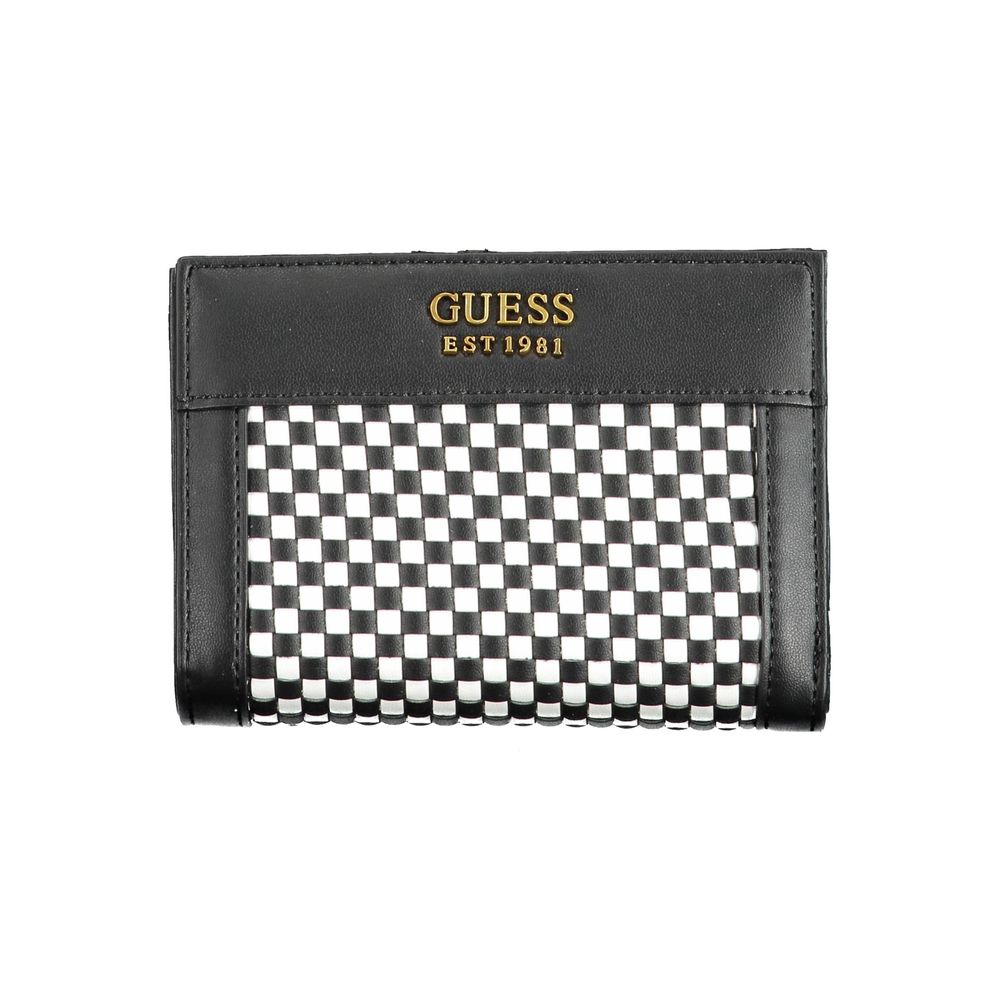Guess Jeans Black Polyurethane Women Wallet - BrandFit 88