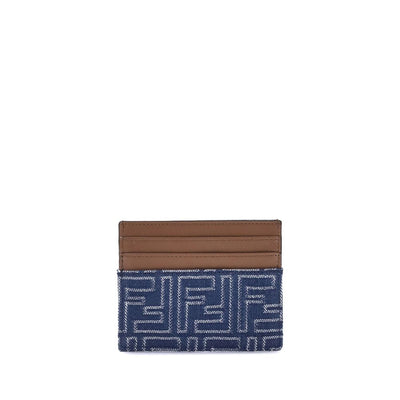 Fendi Blue Fabric Wallet