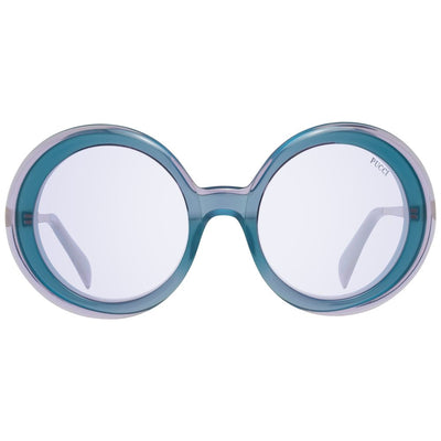 Emilio Pucci Turquoise Metal & Plastic Sunglasses