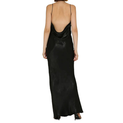 Saint Laurent Black Acetate Casual Dress