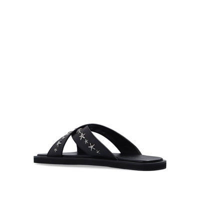 Jimmy Choo Black Calfskin Sandals
