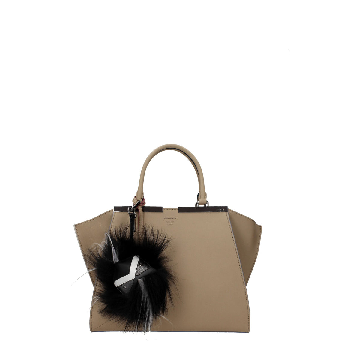 Fendi Black Leather Keychain - BrandFit 88