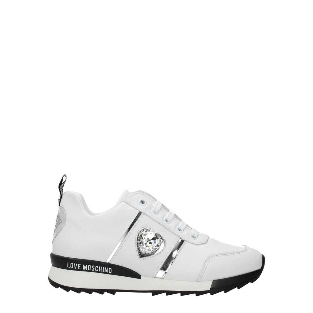 Love Moschino White Leather Low Top Sneakers - BrandFit 88