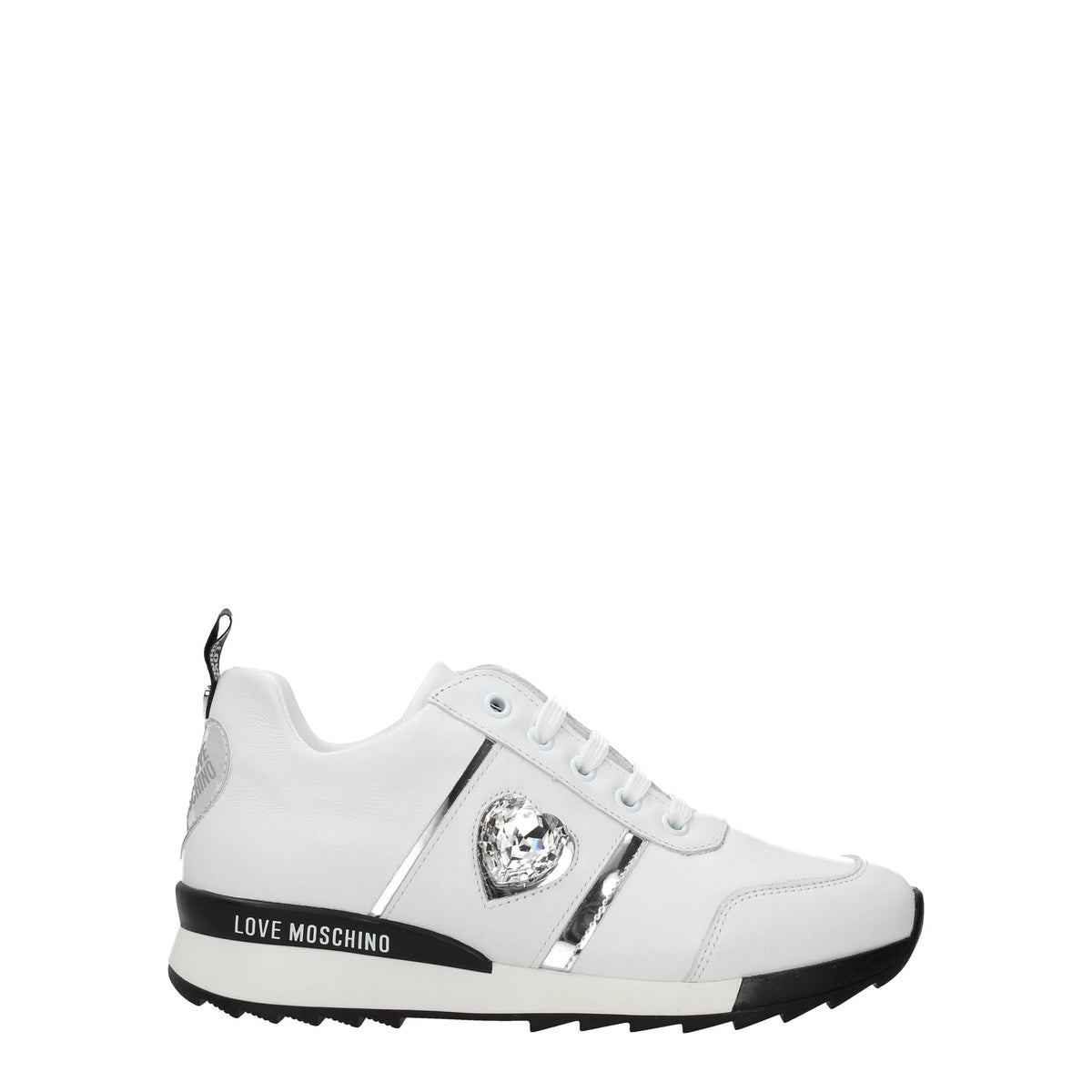 Love Moschino White Leather Low Top Sneakers - BrandFit 88