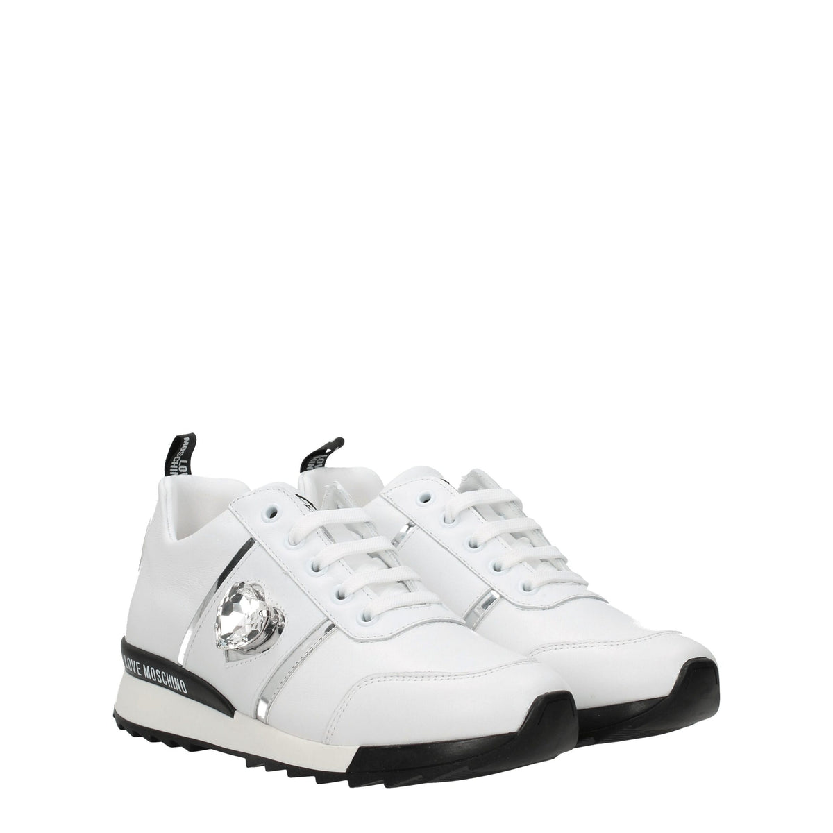 Love Moschino White Leather Low Top Sneakers - BrandFit 88
