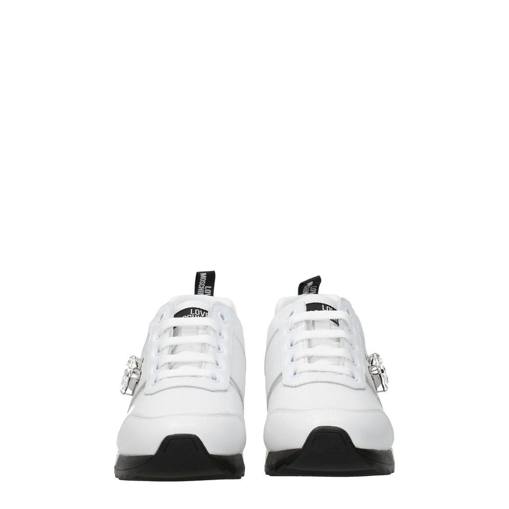 Love Moschino White Leather Low Top Sneakers - BrandFit 88