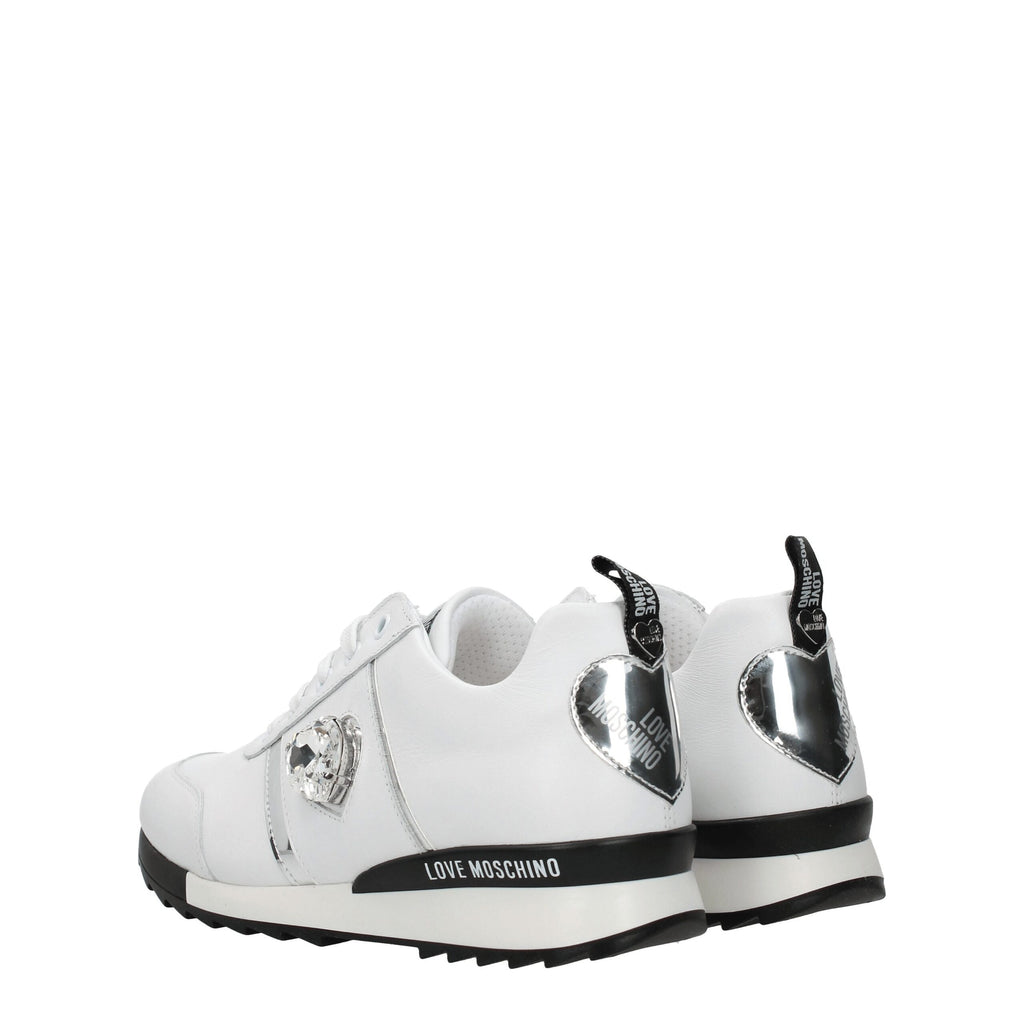 Love Moschino White Leather Low Top Sneakers - BrandFit 88