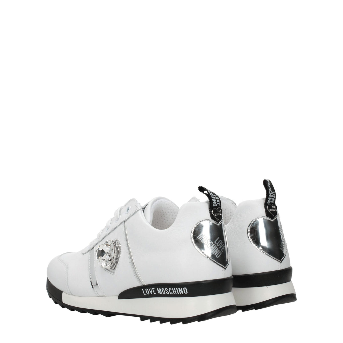 Love Moschino White Leather Low Top Sneakers - BrandFit 88