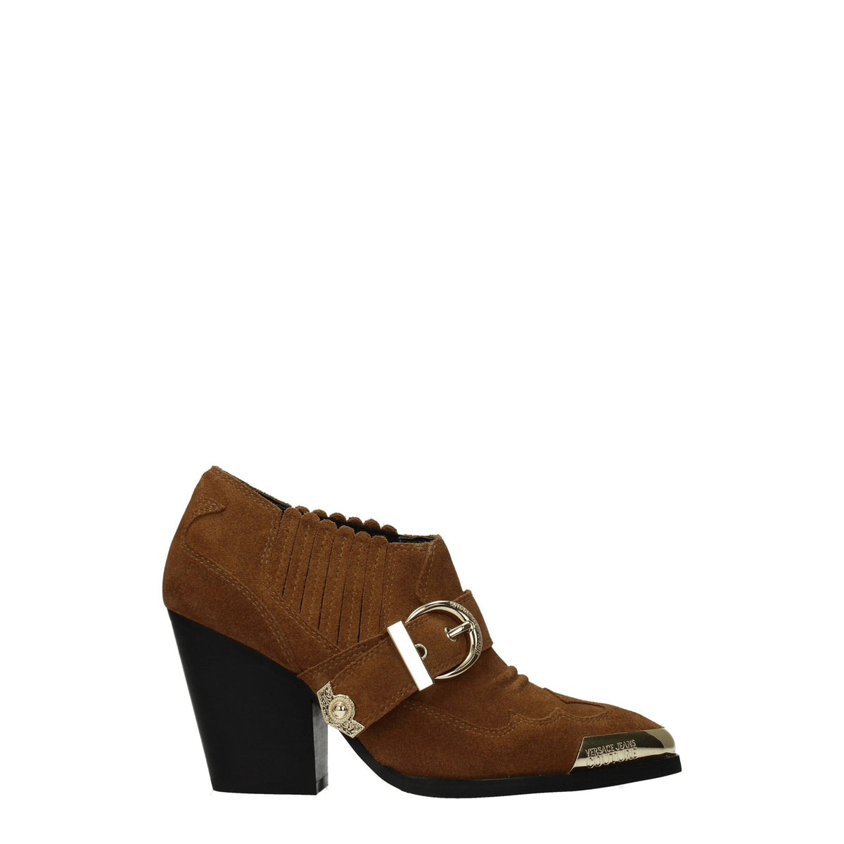 Versace Jeans Brown Leather Ankle Boots - BrandFit 88