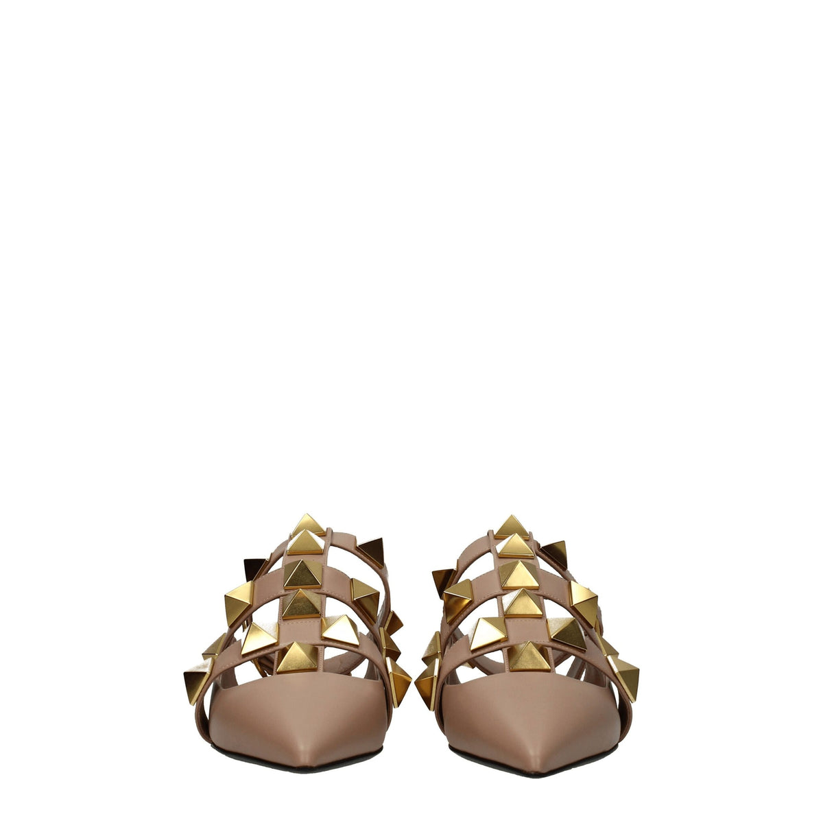 Valentino Garavani Pink Leather Flat Sandals - BrandFit 88
