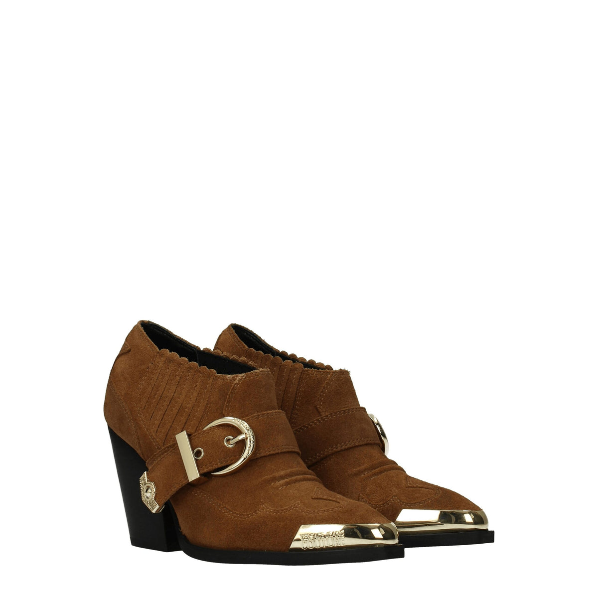 Versace Jeans Brown Leather Ankle Boots - BrandFit 88