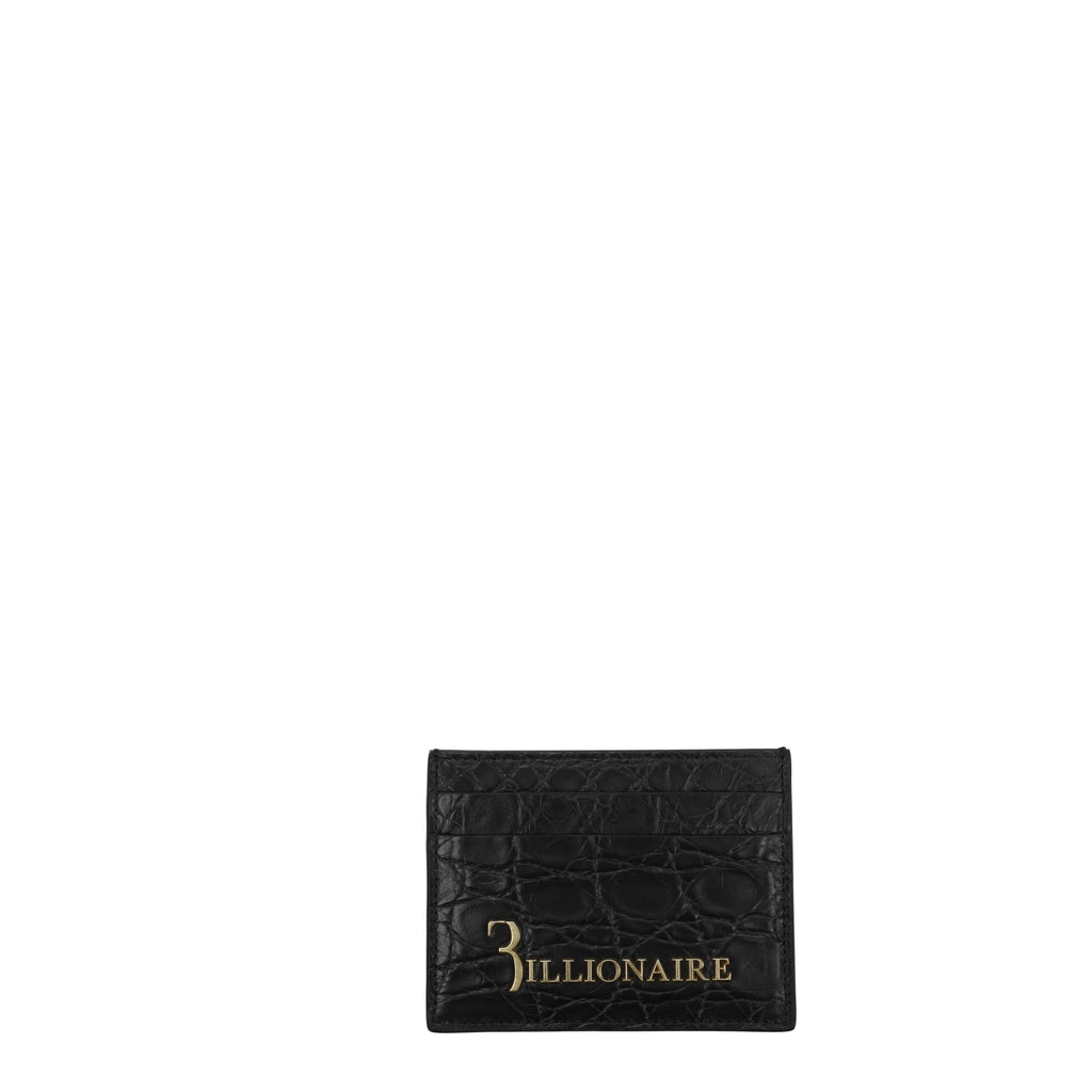 Billionaire Italian Couture Black Crocodile Cardholder
