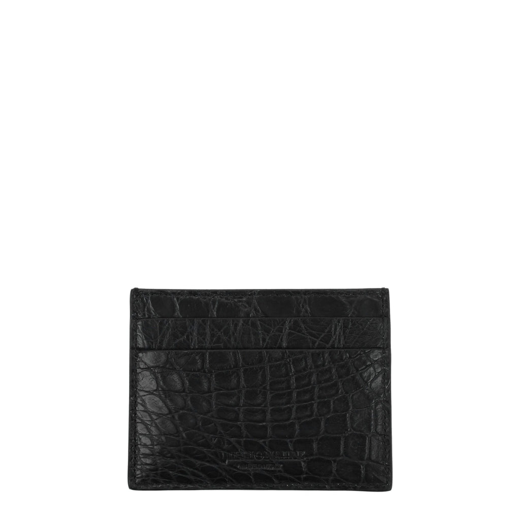 Billionaire Italian Couture Black Crocodile Cardholder