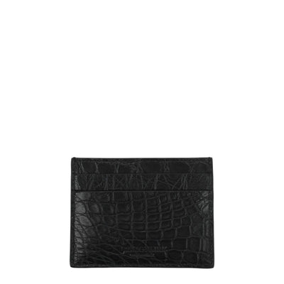 Billionaire Italian Couture Black Crocodile Cardholder