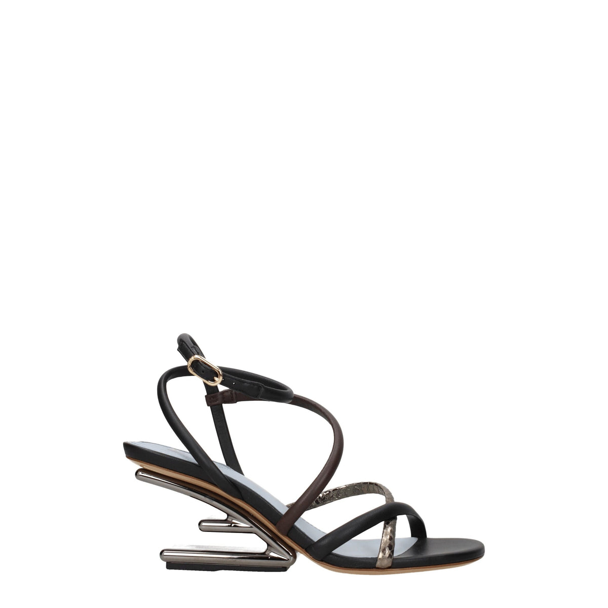 Fendi Multicolor Leather Flat Sandals - BrandFit 88