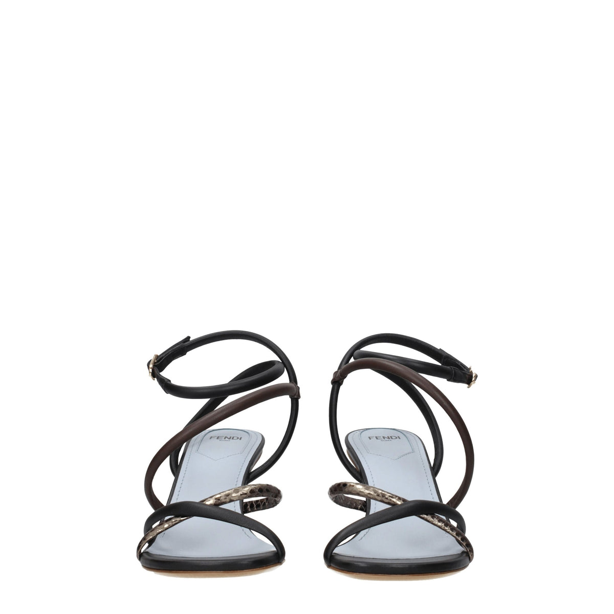 Fendi Multicolor Leather Flat Sandals - BrandFit 88