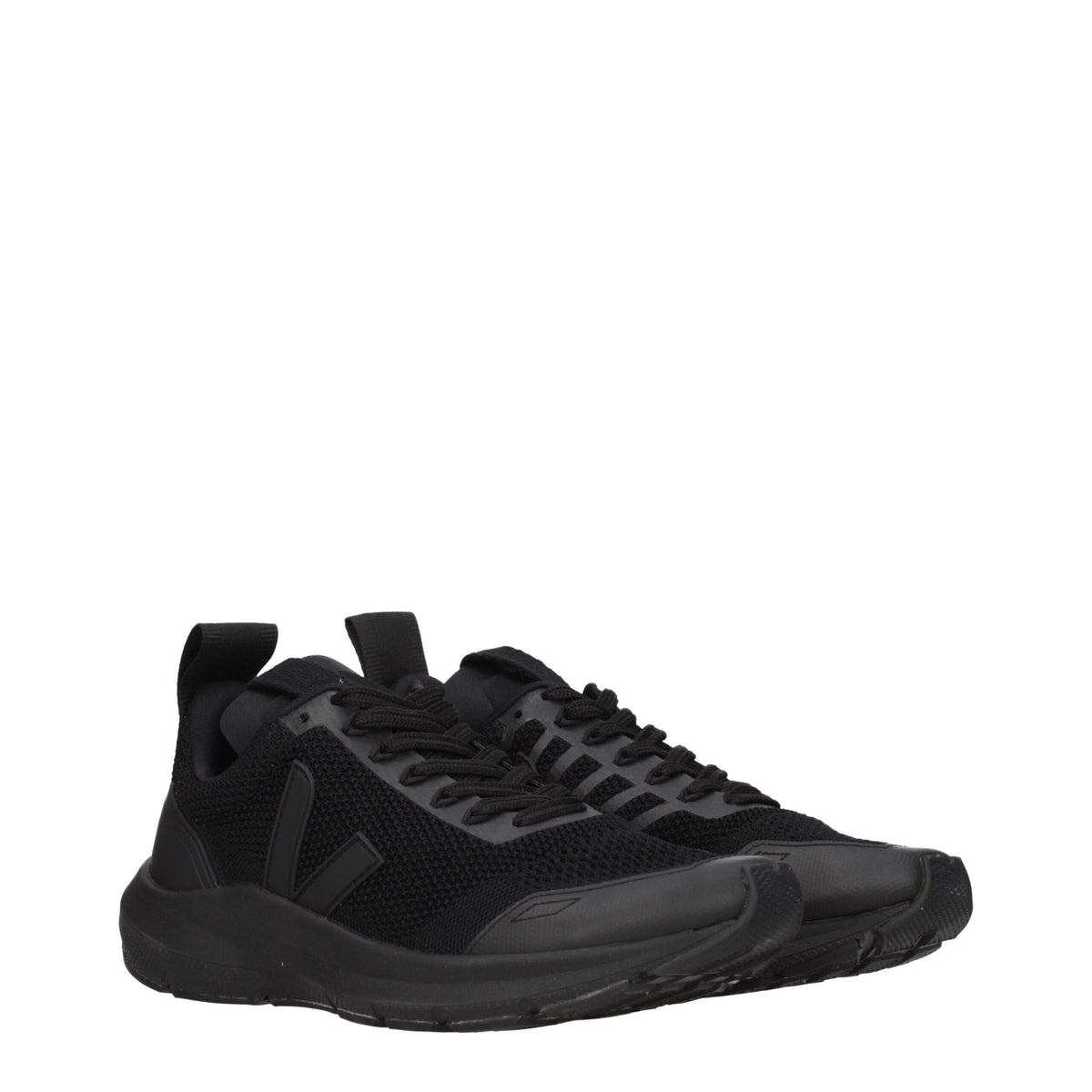 Veja Black Fabric Athletic Sneakers