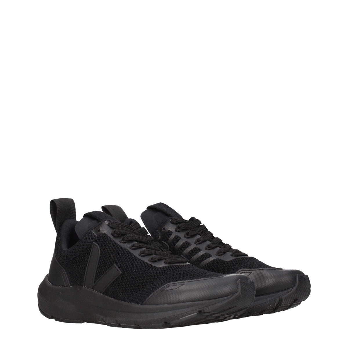 Veja Black Fabric Athletic Sneakers