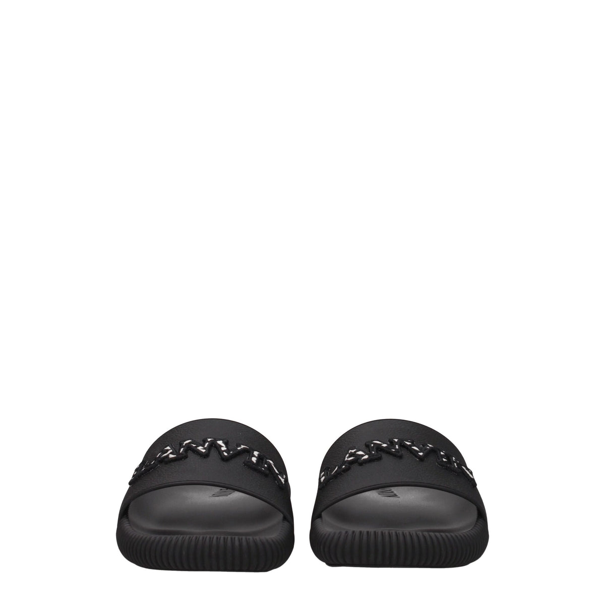 Lanvin Black Cotton Slippers