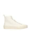 Jil Sander Beige Fabric High Top Sneakers
