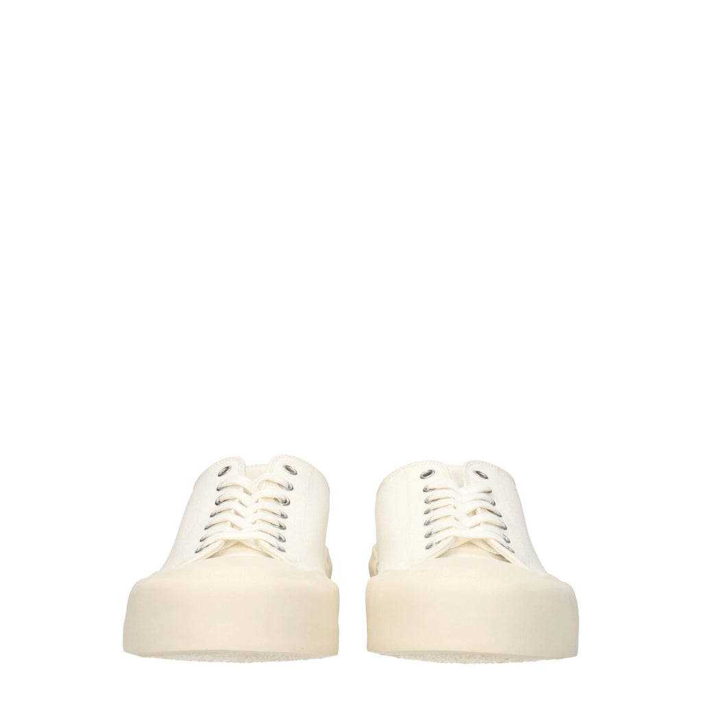 Jil Sander Beige Fabric Low Top Sneakers
