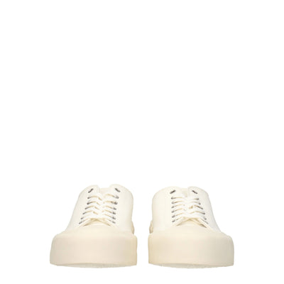 Jil Sander Beige Fabric Low Top Sneakers