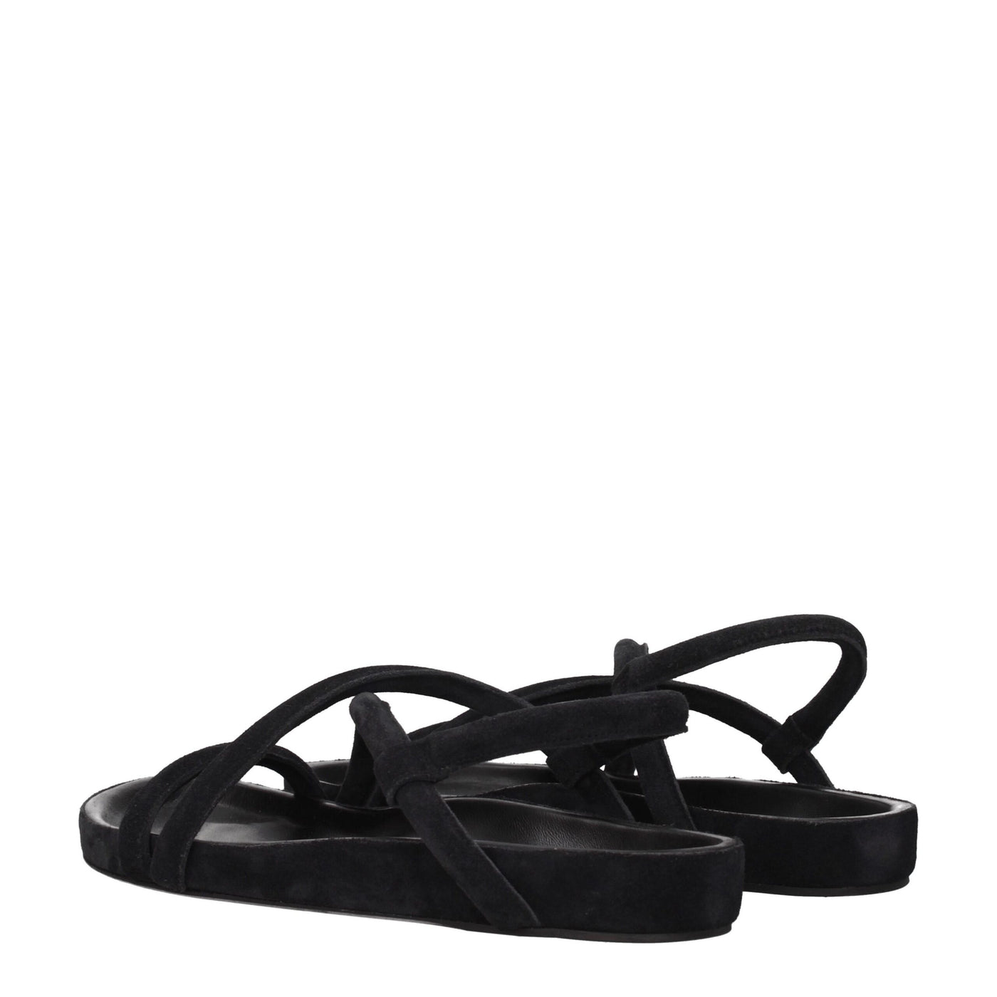 Isabel Marant Black Leather Flat Sandals
