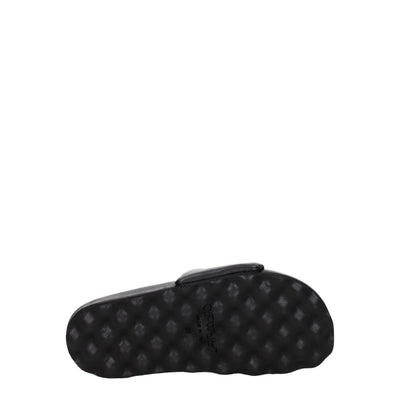 Off-White Black Leather Slippers