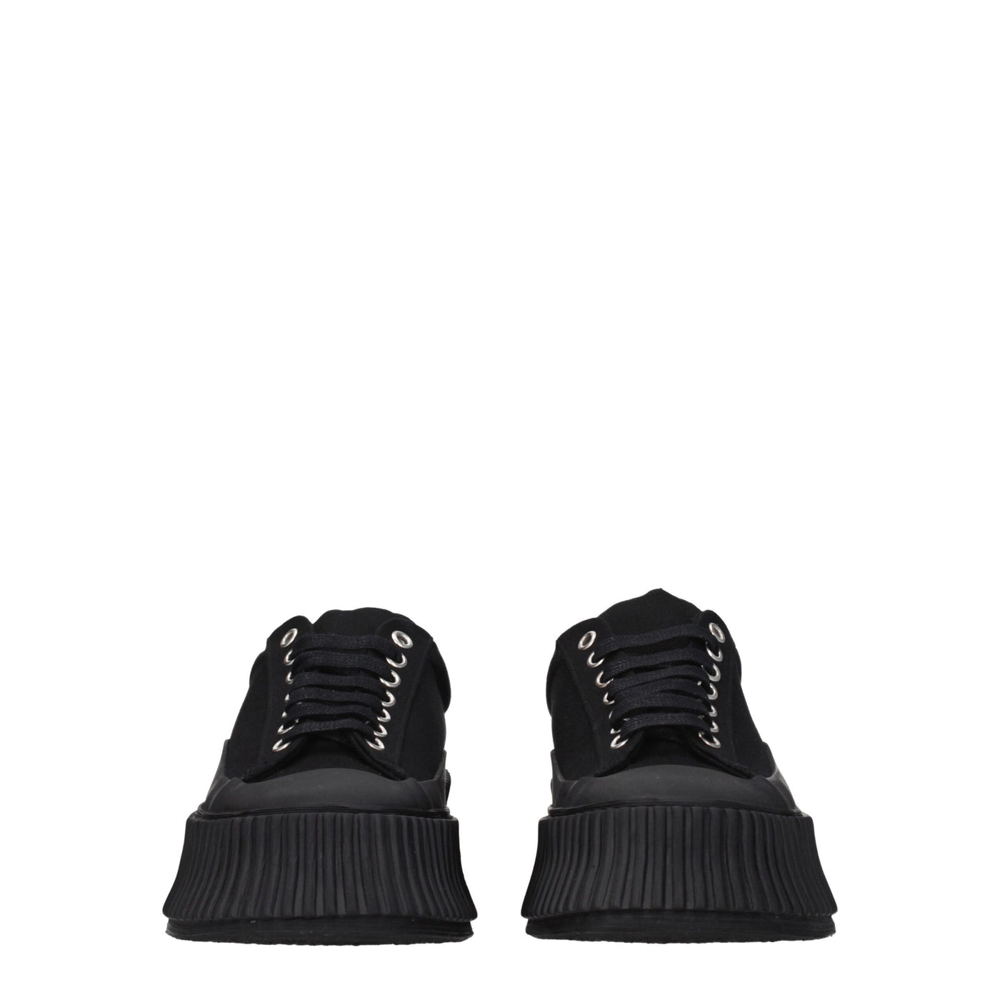 Jil Sander Black Fabric Chunky Sneakers