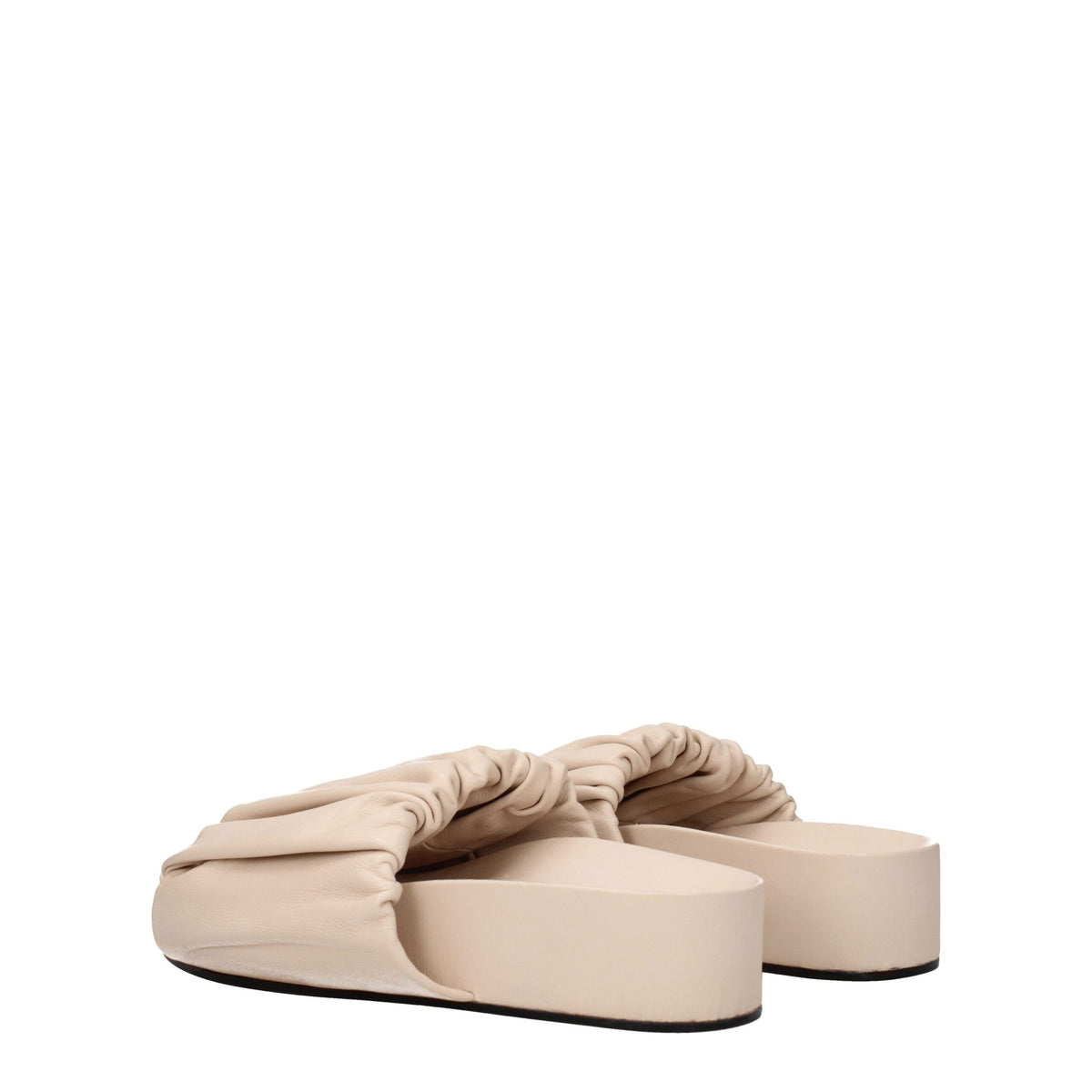 Jil Sander Pink Leather Slippers