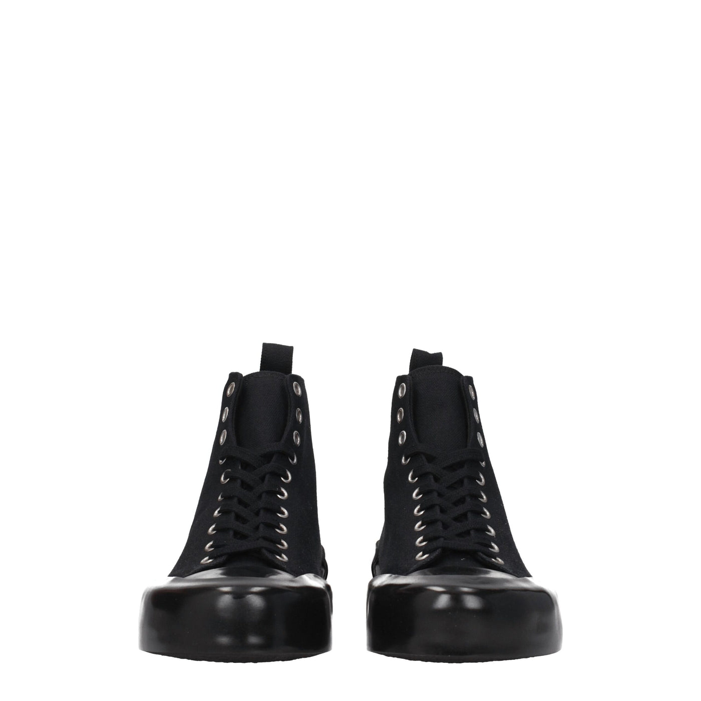 Jil Sander Black Fabric High Top Sneakers
