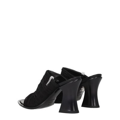 Premiata Black Fabric Platform Sandals