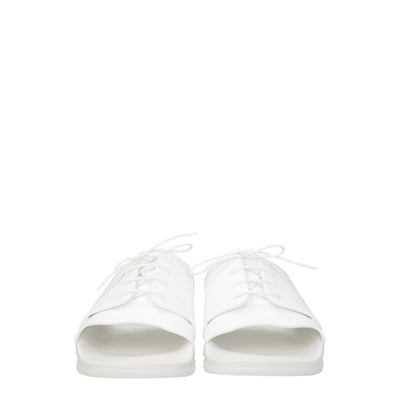 Maison Margiela White Cotton Slippers Sandals