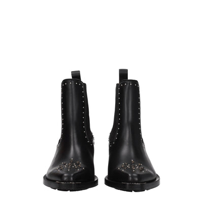 Chloé Black Leather Ankle Boots