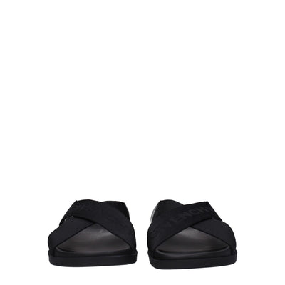 Givenchy Black Fabric Slippers