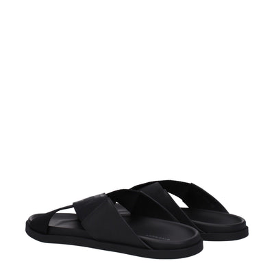 Givenchy Black Fabric Slippers