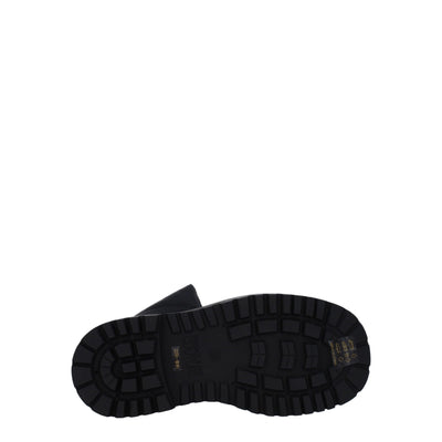 Versace Jeans Black Polyethylene Ankle Boots