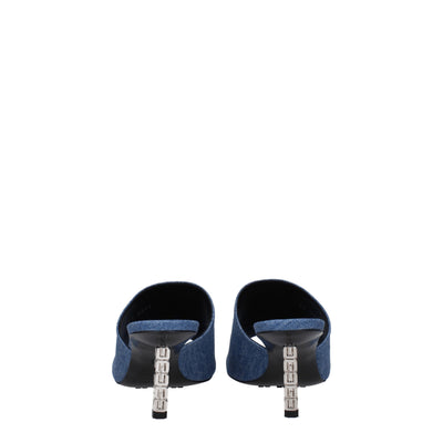 Givenchy Blue Fabric Platform Sandals