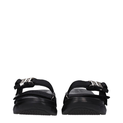 Givenchy Black Fabric Slippers