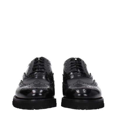 Church's Black Leather Oxfords And Derbies