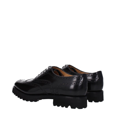 Church's Black Leather Oxfords And Derbies